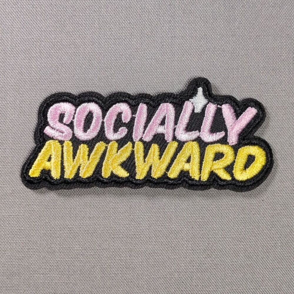 Socially Awkward Iron On Patch | Funny Patch